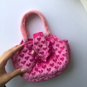 Mini pink hearts bag